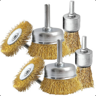 Escova de Aço Para Furadeira Parafusadeira Limpeza Panela Circular Rotativa Com Haste Tira Ferrugem em Oferta na Shopee