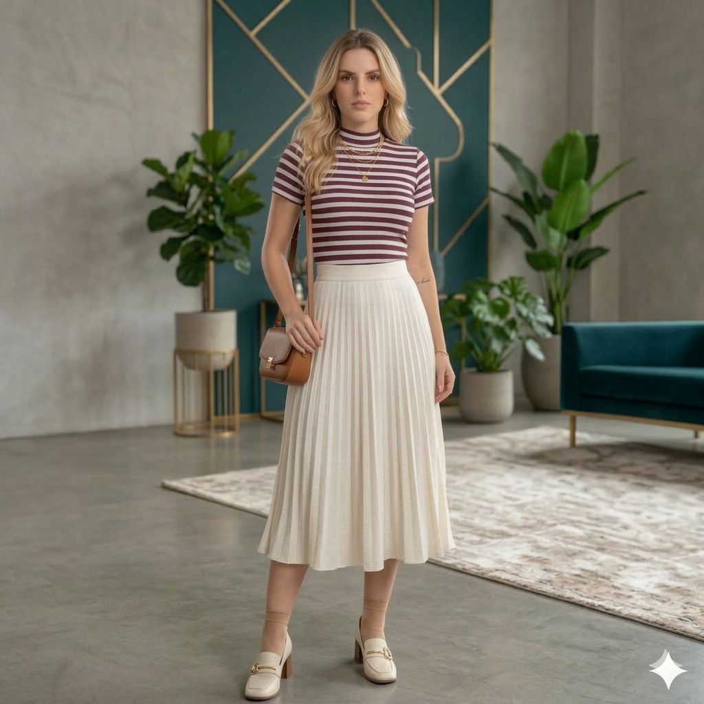 Camiseta Feminina Ribana Listrada Premium – Básica Estilosa Moda Casual em Oferta na Shopee