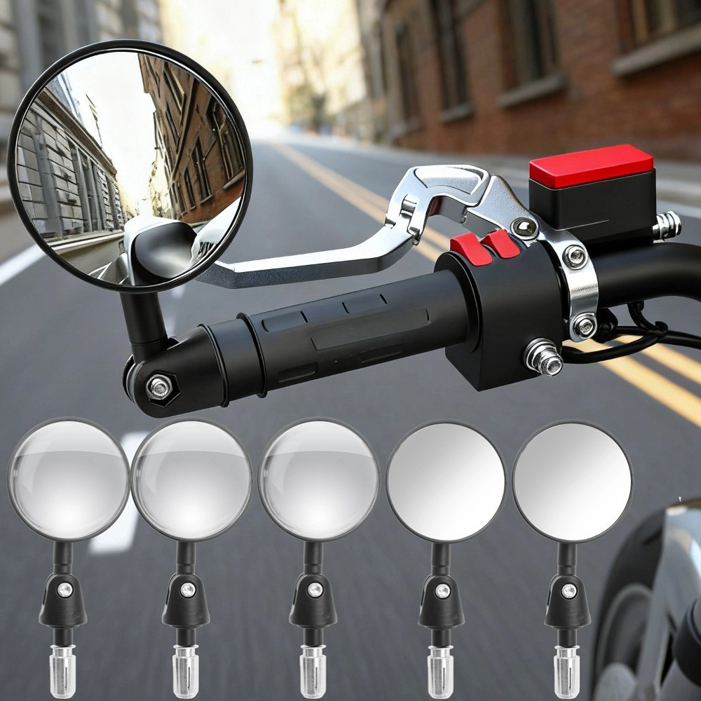 Ciclismo Ao Ar Livre Ponto Cego Segurança Girando Espelho Rotativo Guiador Da Motocicleta Retrovisor Universal Motos Ace
