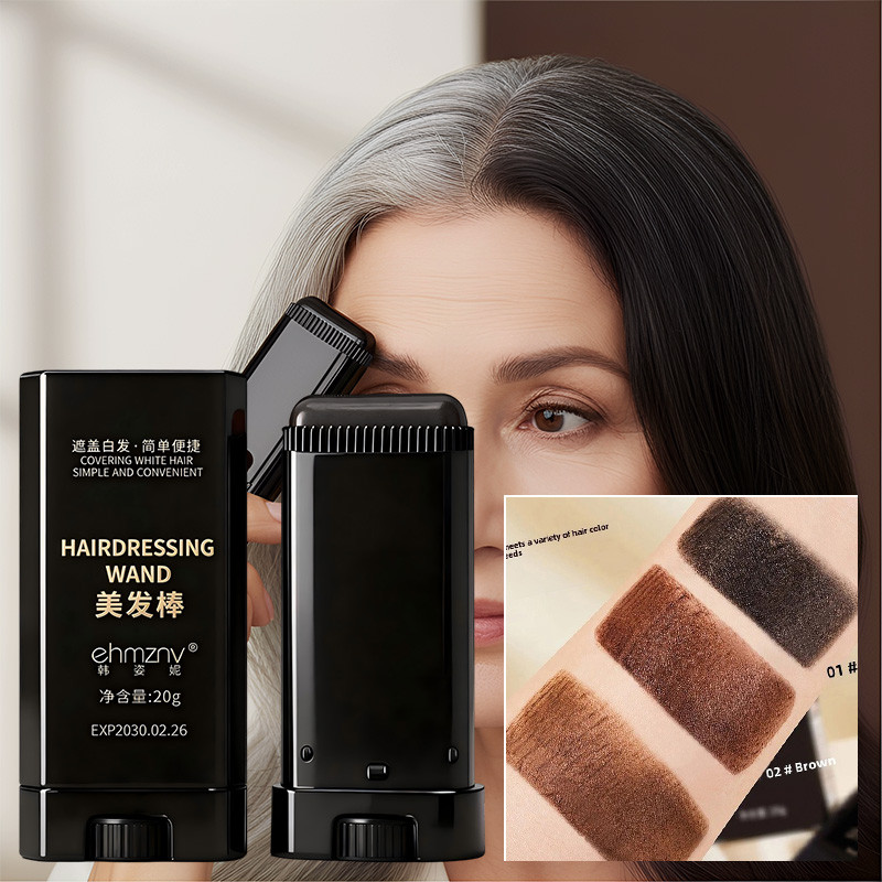 Bastão De Tintura Rápida Para Cobertura De Cabelo Cinza De Longa Duração Com Pincel Presente De Feriado em Oferta na Shopee