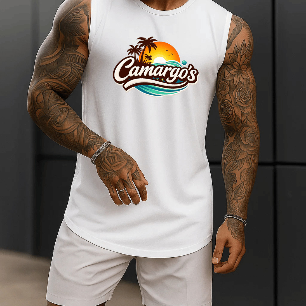Regata Masculina Academia Algodão  100% Estampada Premium Treino Fitness Casual Verão