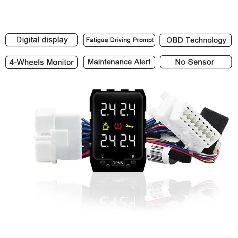 Sistema Digital De Monitoramento De Pressão Dos Pneus Do Carro OBD TPMS Unidade Segurança Alarme Sem Sensor Para Mitsubi