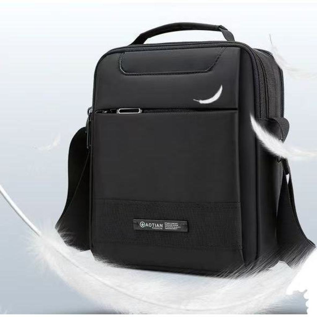 Bolsa transversal masculina à prova d'água, bolsa de ombro de grande capacidade com 4 bolsos com zíper - ana em Oferta na Shopee