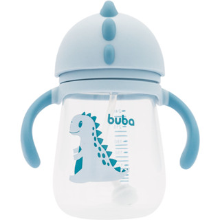 Copo Transição Treinamento Infantil Buba Dino Azul 240ml Com Canudo Silicone e Dispositivo Anti-ar em Oferta na Shopee