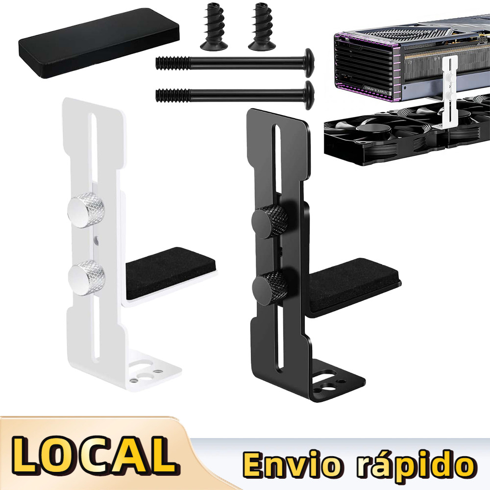 Suporte para Placa Gráfica GPU Anti-sag  – Regulagem 6-96mm, com Acessórios, para Gabinete Gamer