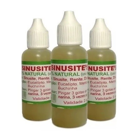 Kit 3 Uni de Gota de Solução Nasal 20ml - Uso Nasal - 100% natural - Alivio Rápido.