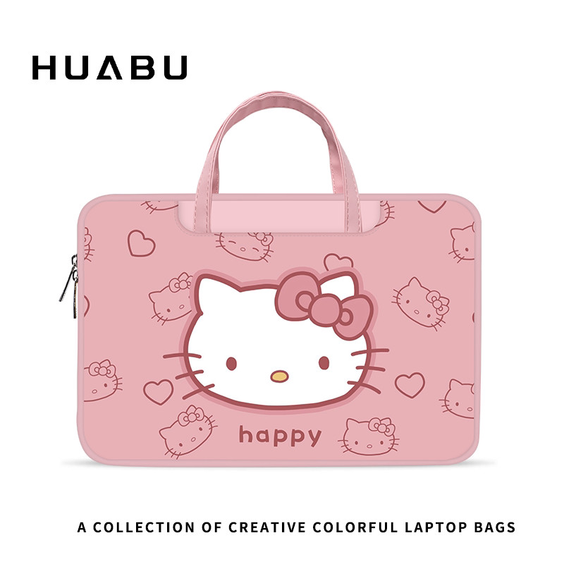 Novidade para 2026 Bolsa fofa para Laptop Hello Kitty adequada para Huawei matebook Apple macbookair47cm Shin-Chan 13.3 
