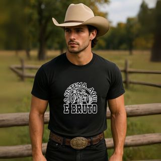 Camiseta Sistema Bruto  Rodeio Agro Country masculina pião em Oferta na Shopee