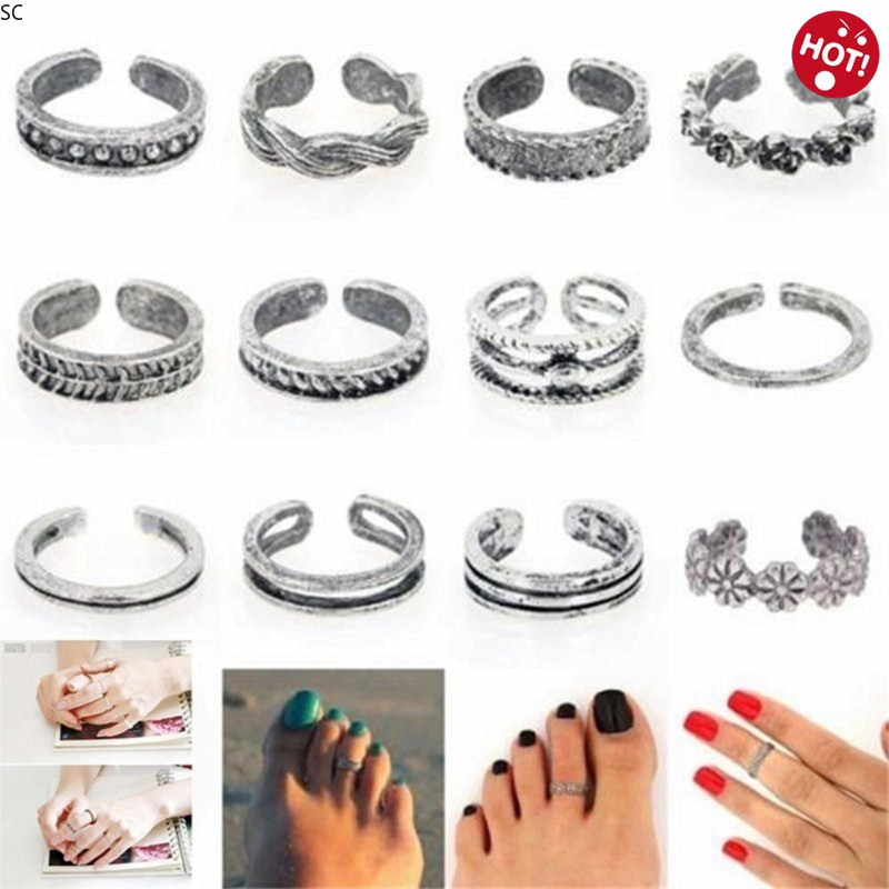 Conjunto De Anel De Dedo Do Pé Ajustável De 24 Peças – Design Elegante Aberto Para Ajuste Confortável Perfeito Mulheres