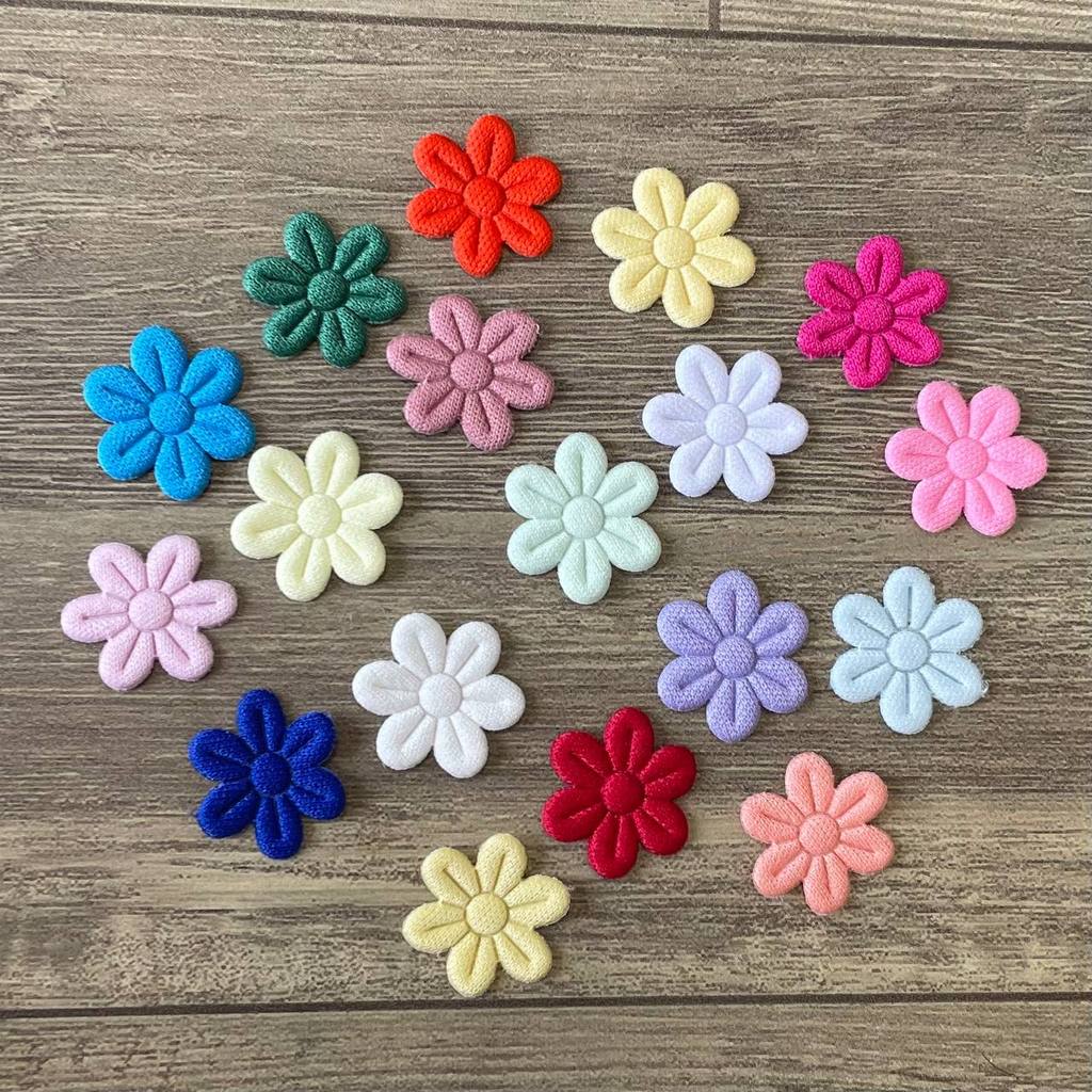 Mini Florzinha em tecido prensado  20mm 50 ou 100 unidades - Personalizados Decoração de Festas em Oferta na Shopee