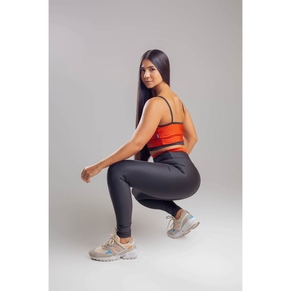 Conjunto Fitness Feminino Suplex Alta Sustentação Top + Legging Academia