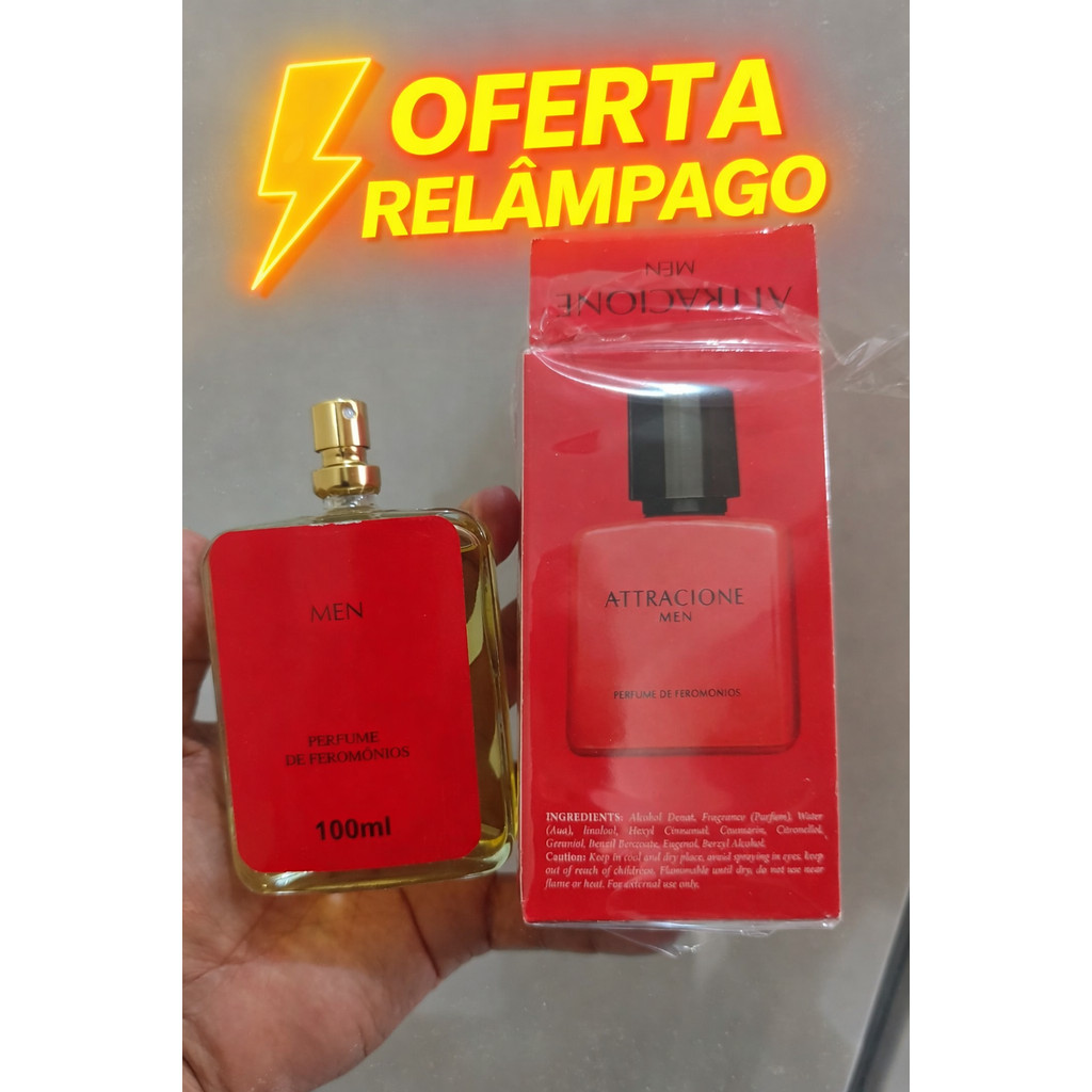 Perfume 100 ml Masculino Atracionee Men  Com Feromônios Ativados Envio Imediato