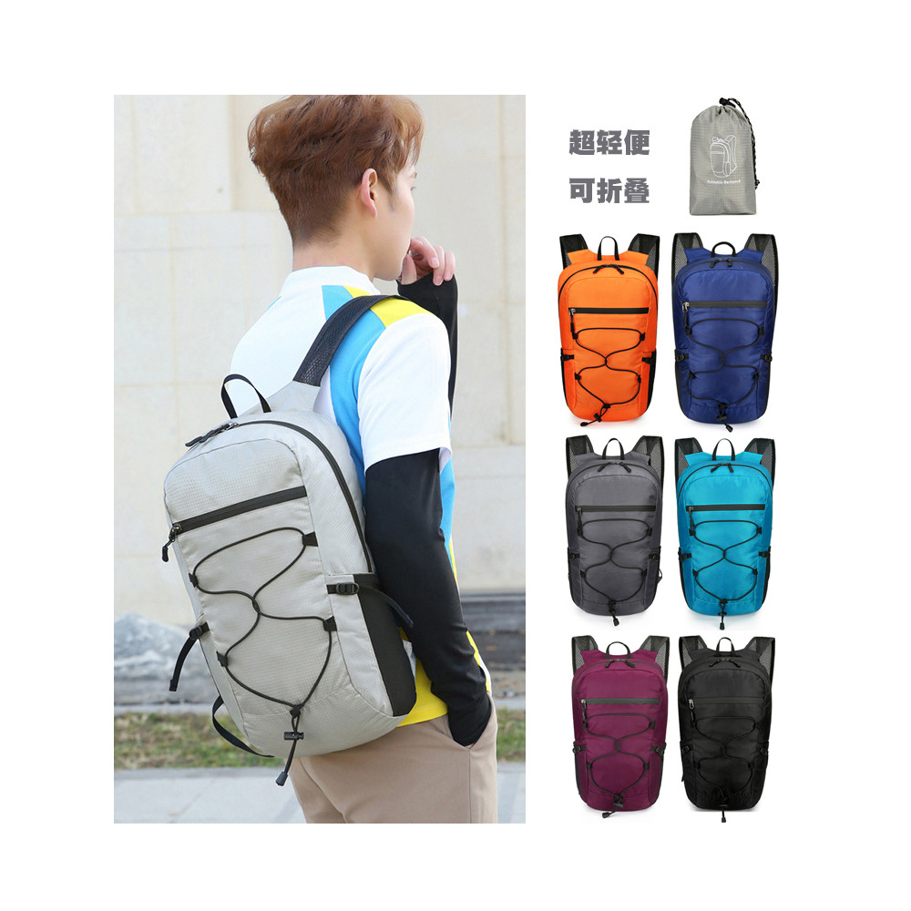 Mochila masculina feminina esportes ao ar livre lazer pequena mochila Ultra-fino portátil dobrável saco de viagem de cla