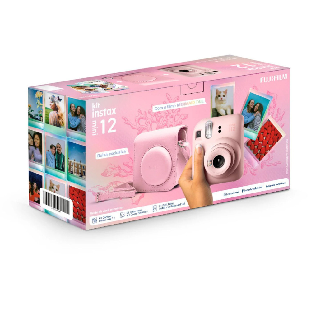 Câmera Instantânea Instax Mini 12 Kit Rosa Gloss Fujifilm — R$ 619,00 em Shopee