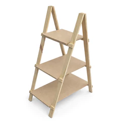 Escadinha Pinus e MDF Cru Desmontável para Festa Decoração Suporte de Doces e Lembrancinhas