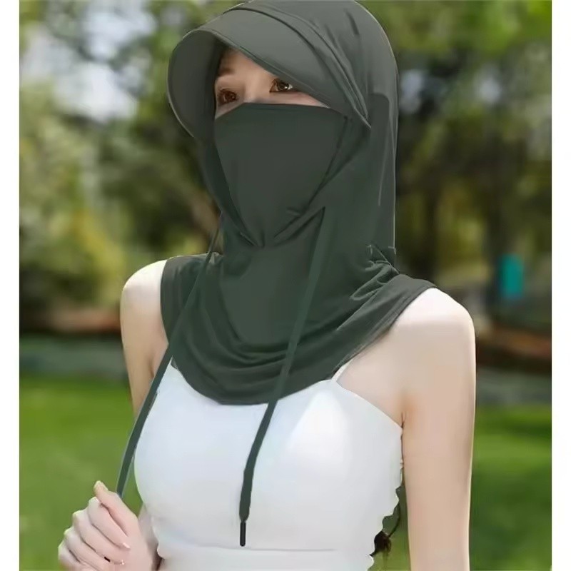 Máscara de Seda 45x40cm UV Protetor Bandana Todas Estações Do Ano Unissex Blindagem Facial P.HQ