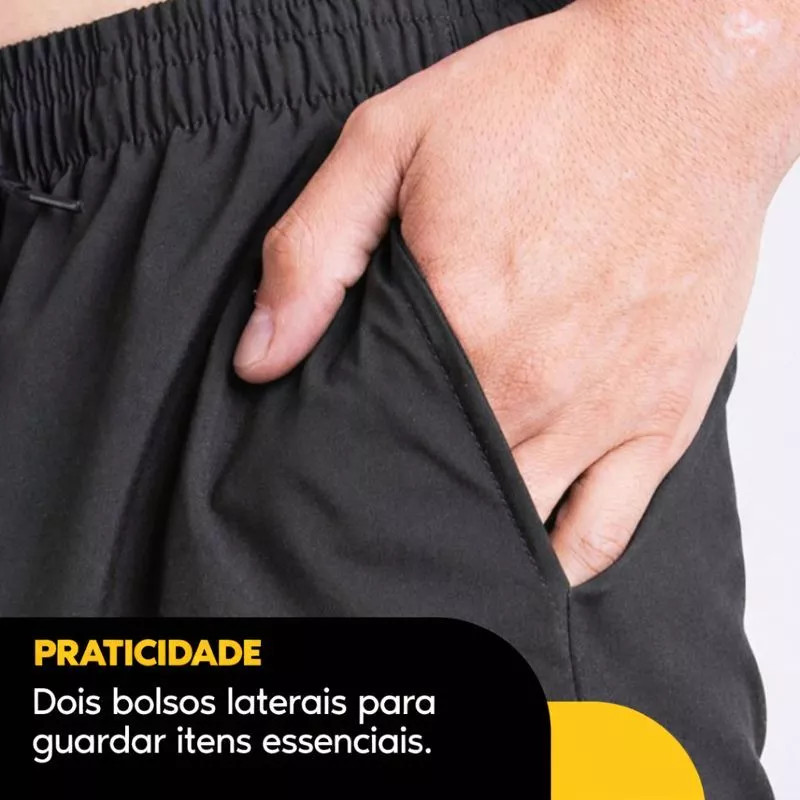 Short Masculino Bermuda Microfibra Tactel Elastano Academia Treino Praia