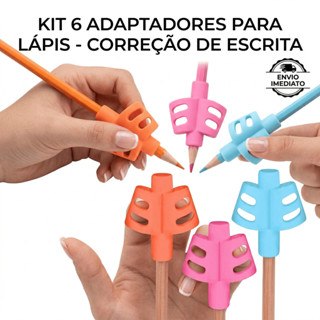 Kit 6 Adaptadores De Lápis Ergonômico Silicone Apoio Caligrafia Escrita Correta Infantil Autismo TDAH Terapêutico em Oferta na Shopee