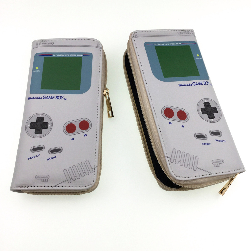 Carteira PU Anime Carteira Longa com Zíper Carteira Game Console Logo Carteira Longa GZPT