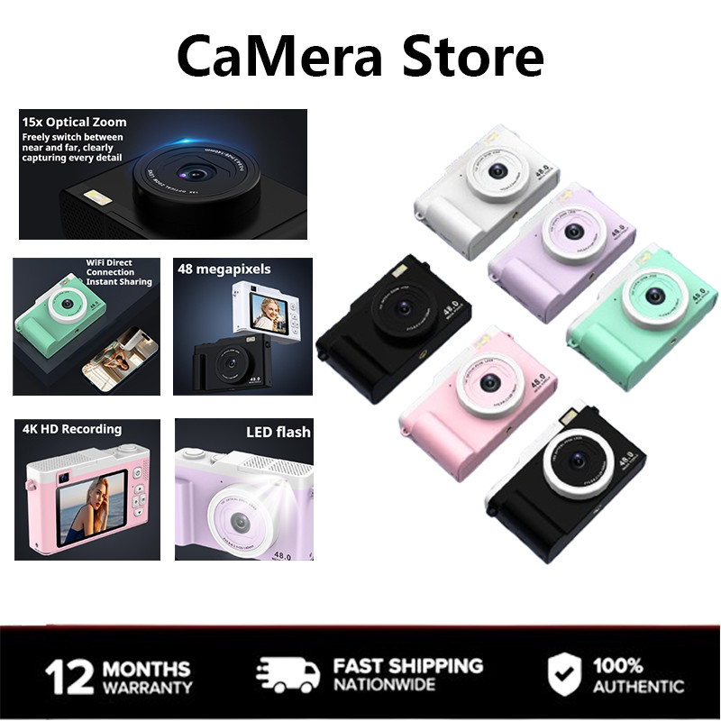 Camera Store H03 Câmera Digital CCD Portátil Máquina De Cartão De Transmissão WIFI 4K HD Dupla Atmosfera De Estudante E 