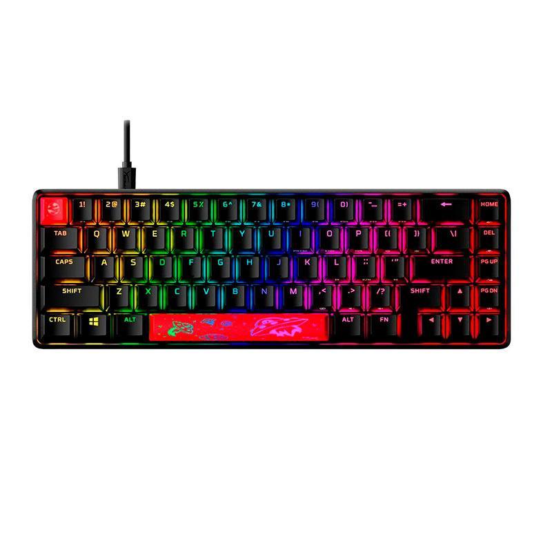 Teclado Mecanico Gamer HyperX Alloy Origins, RGB, 65 %, Switch Red, Preto, 4P5D6
