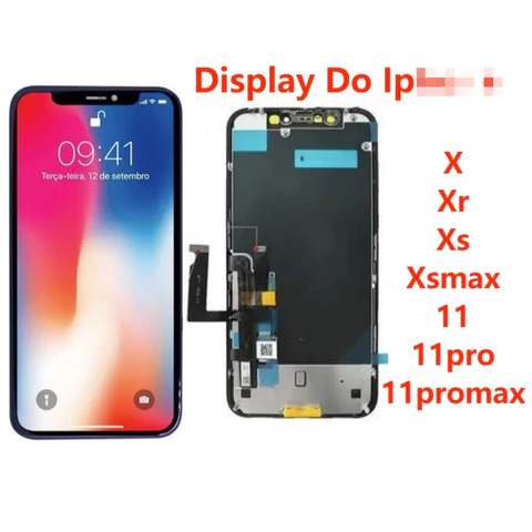 Tela Display Lcd Touch Compatível iP X XR XS MAX 11 PRO 12 PRO MAX 13 14 PLUS Qualidade Melhor