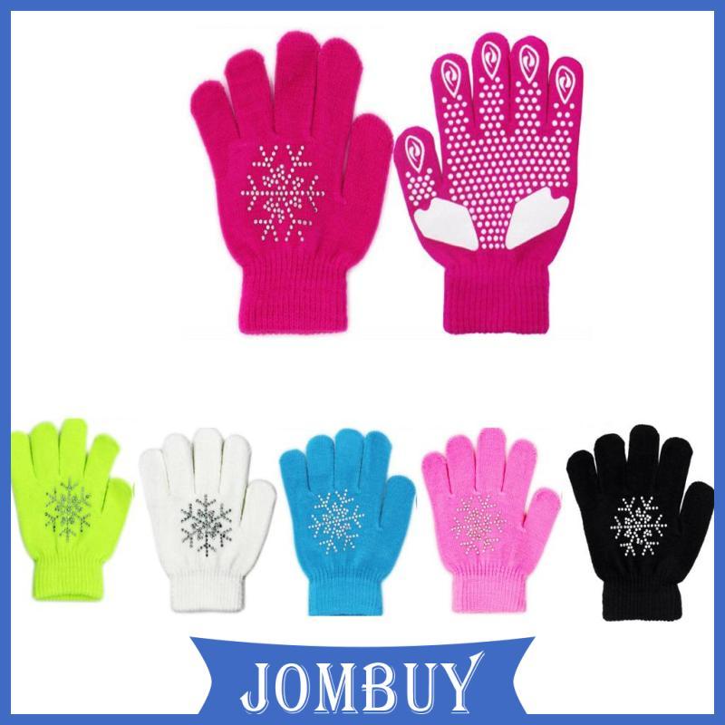 [Jombuy] Malha Térmica De Patinação Para Meninas E Meninos Com Strass Transparente Rosa Preto Fushia