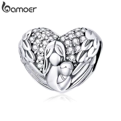 Bamoer Charme Dia Das Mães Alívio Pingente DIY Pulseira Acessórios Para Presentes Femininos