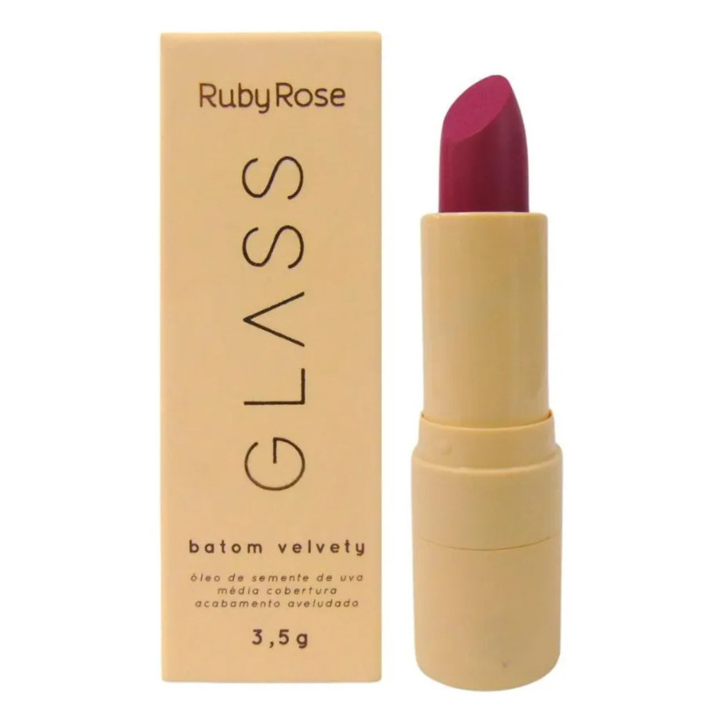 BATOM LABIAL VELVETY BG07 GLASS HB5487 RUBY ROSE 3,5G em Oferta na Shopee