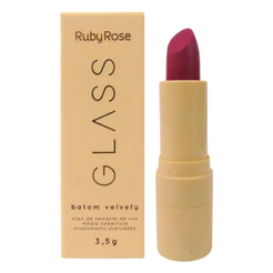 BATOM LABIAL VELVETY BG07 GLASS HB5487 RUBY ROSE 3,5G