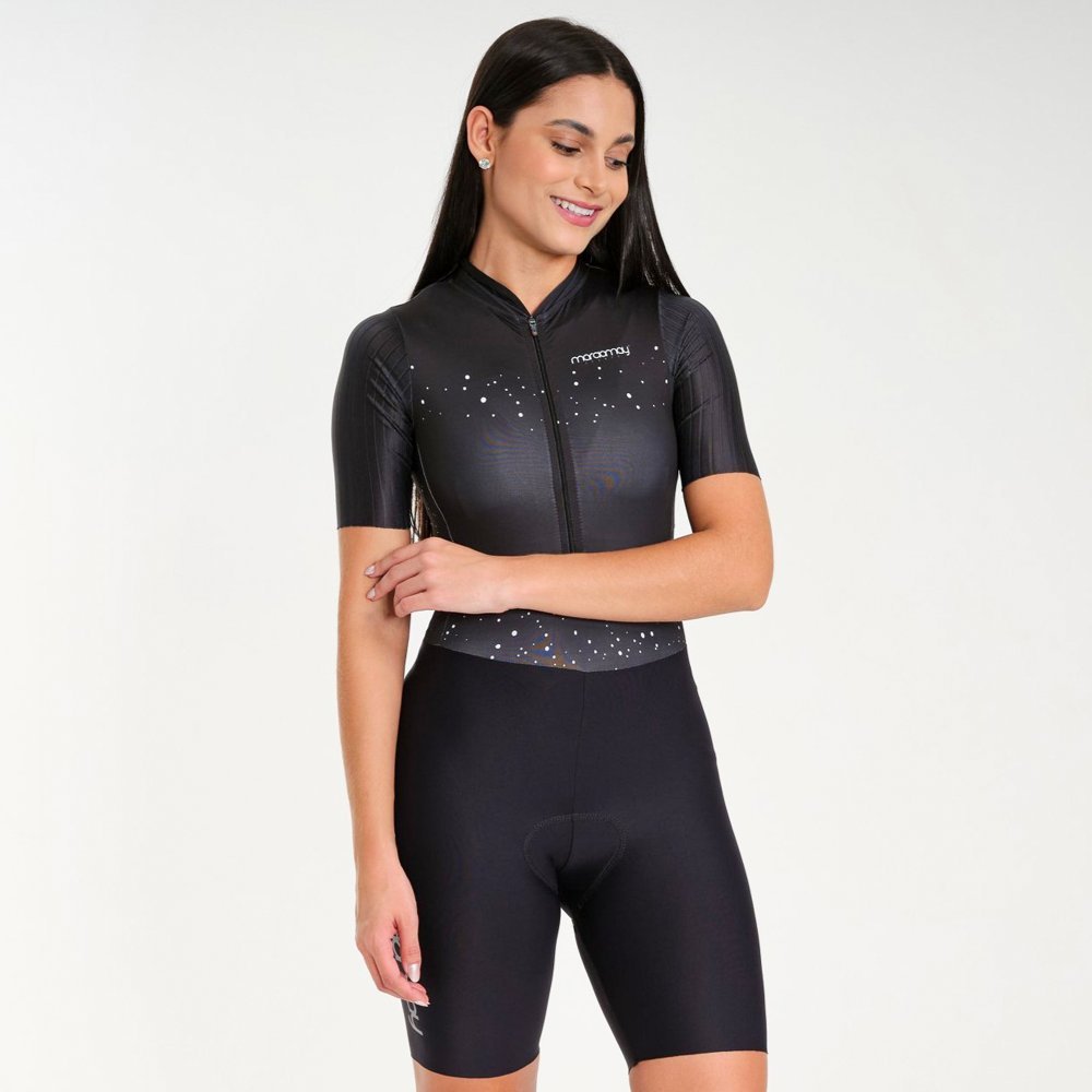 Macaquinho Ciclismo Feminino UV50+ Forro em Gel Slim Moove Star | Marcio May Sports
