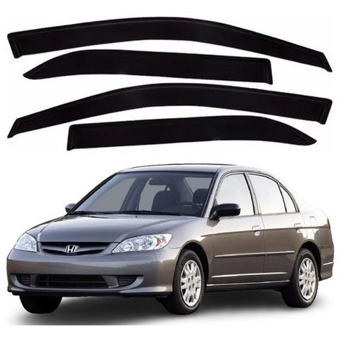Calha de Chuva Defletor Honda Civic 2001 a 2006 4 Portas