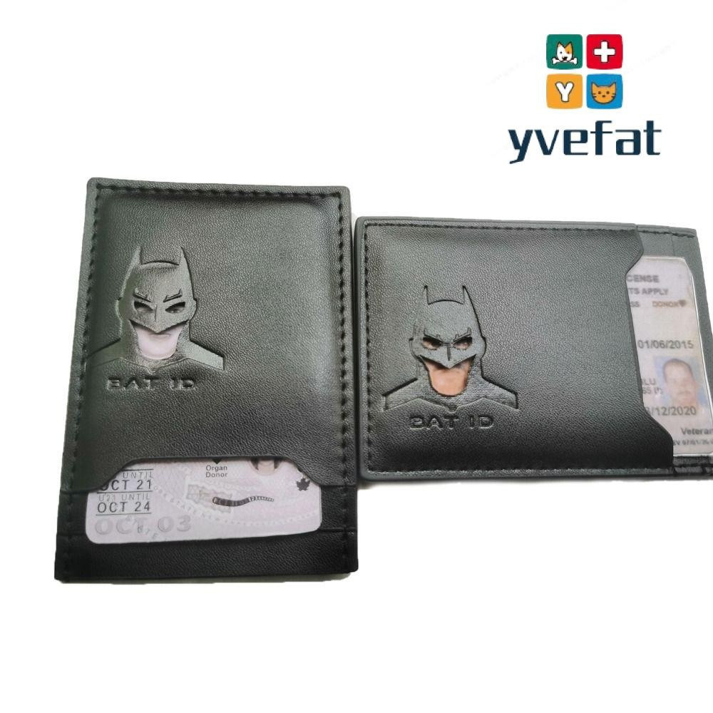 Porta-Crachá Para Cartão De Identificação YVEFAT Batman , Capa Anti-Roubo De Couro Pu Carteira De Motorista , Ultraleve