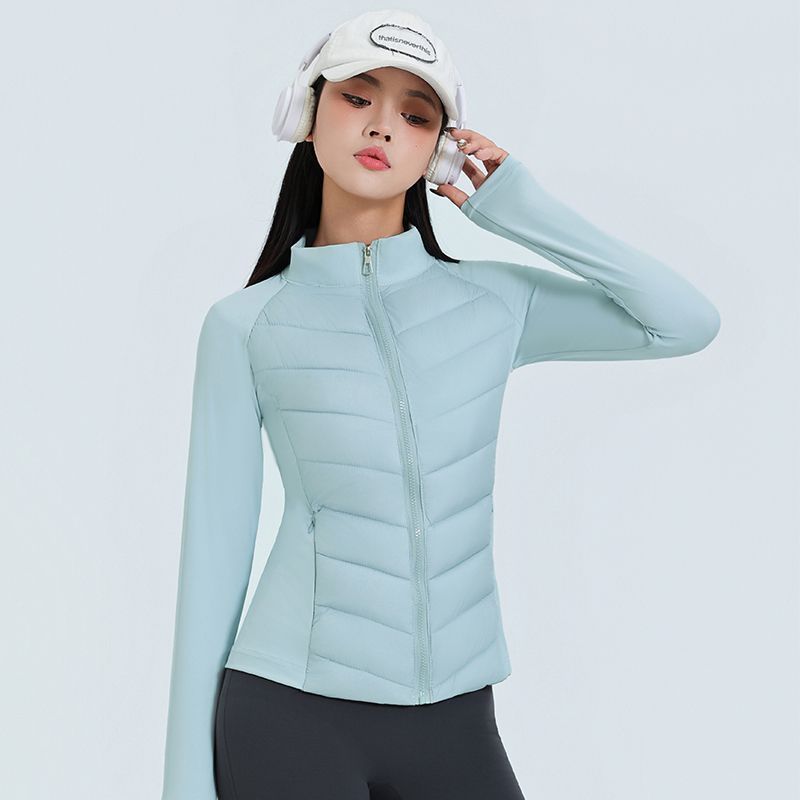 Mulheres Fino Leve Algodão Acolchoado Jaqueta Outono Inverno Quente Manga Longa Zíper Curto Casaco Feminino Parkas Outwe