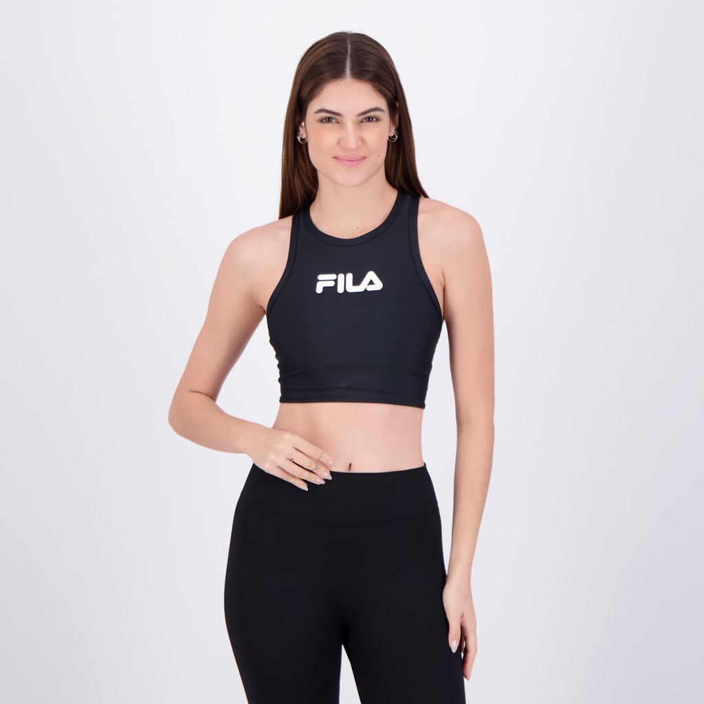 Top Fila Train Long Elastic II Feminino Preto