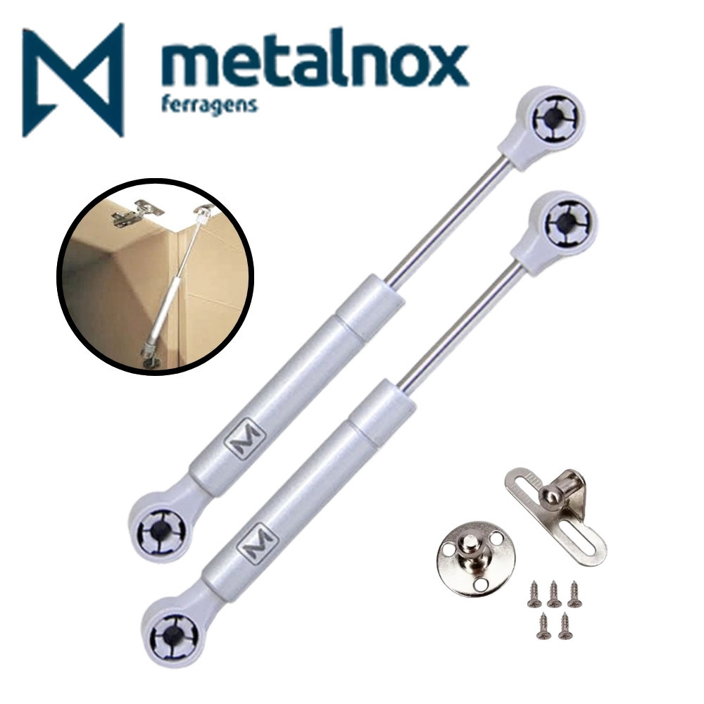 TOP Kit 2 Pistão A Gás 60n Amortecedor P/ Porta Basculante MetalNox
 ! x