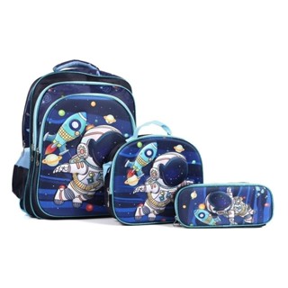 Kit Escolar Infantil Bolsa Lancheira Estojo Estampas 3D Menina e Menino com luzes em Oferta na Shopee