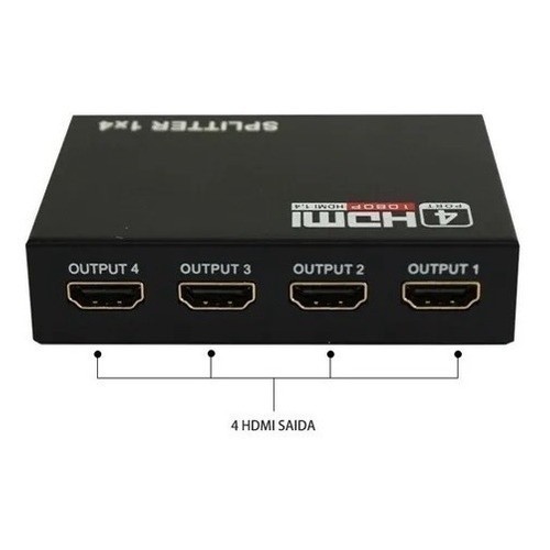 Divisor Splitter Hub Hdmi 1x4 Distribuidor Ps4 Xbox Tv Pc em Oferta na Shopee