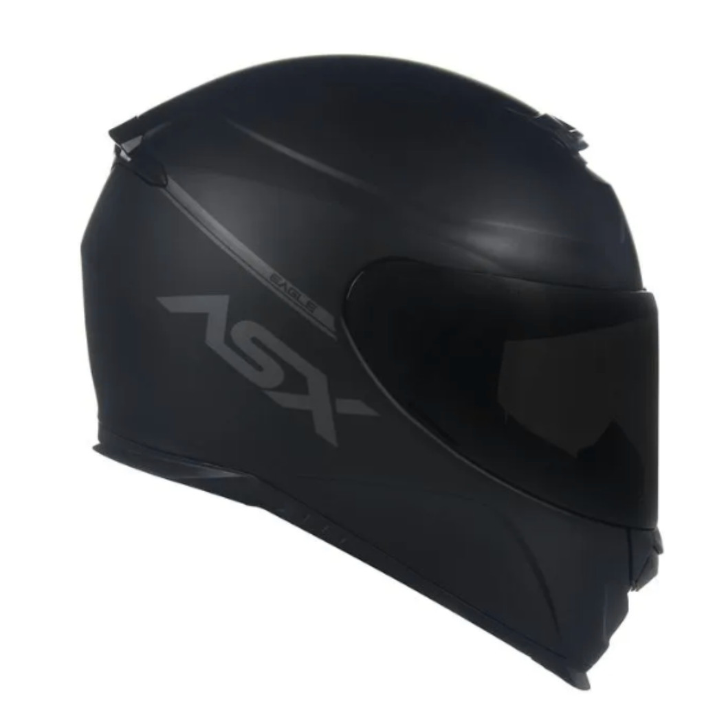 Capacete ASX Eagle Solid Fosco Preto Cinza em Oferta na Shopee