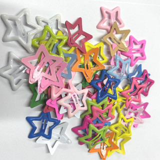 Kit 10 ate 50 Peças Grampos De Cabelo Estrela Dopamina Cor Doce Para Mulheres Franja Lateral