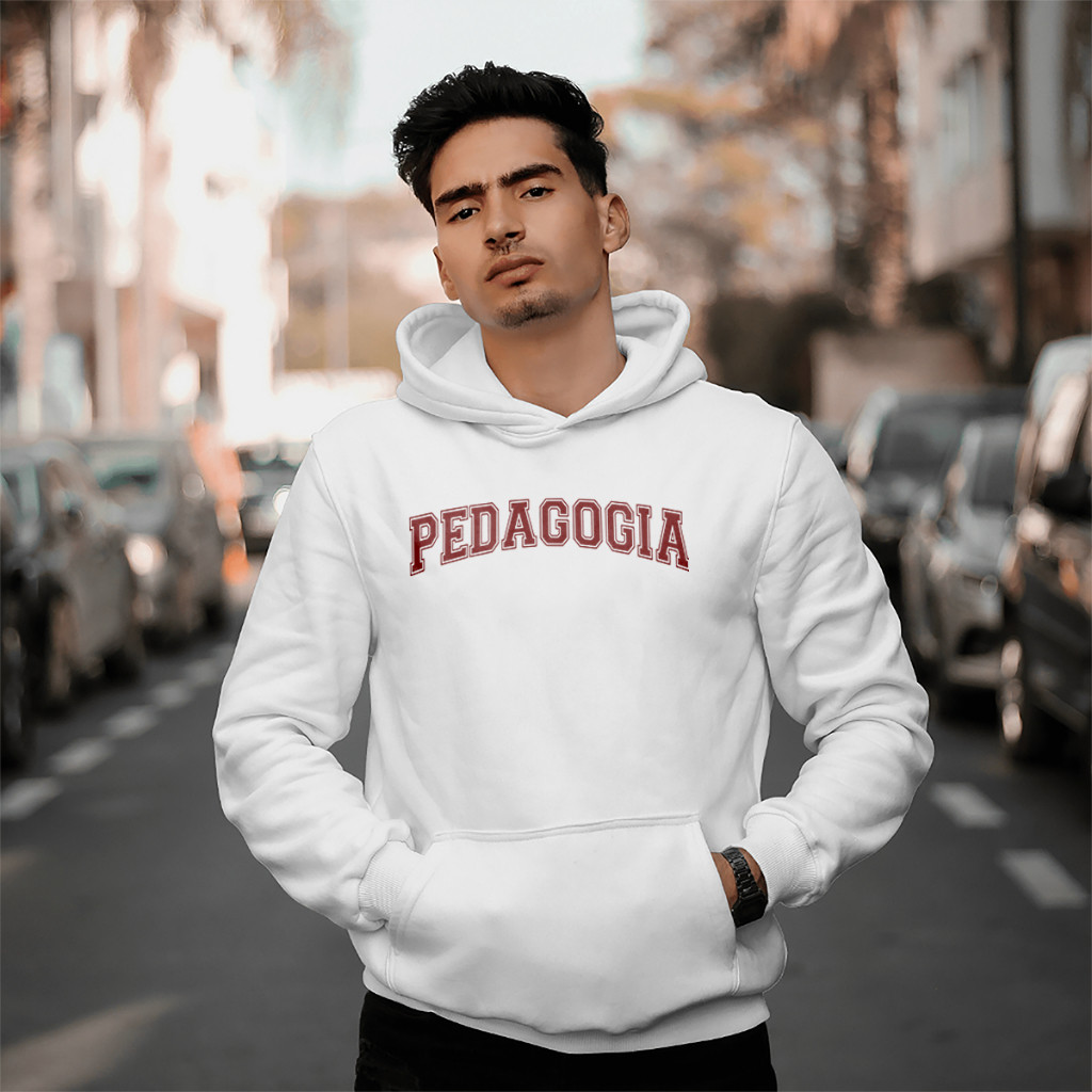Moletom Canguru Algodão Unissex Pedagogia Formação Faculdade Professor Criança Lançamento Exclusivo