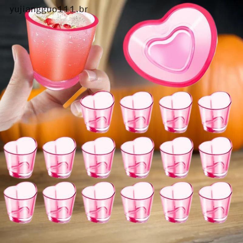 # Novo Copo De Vinho Em Forma De Coração Conjunto De Coquetel De Festa Bebida De Plástico Super Fofo/.