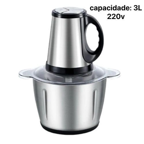 Moedor Elétrico COM ALÇA 220V 3 LITROS  Legumes Triturador Carnes Portátil Pronta Entrega