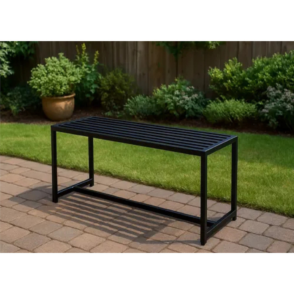 Banco em Aço Estilo Industrial 100cm – Jardim Sala de Espera