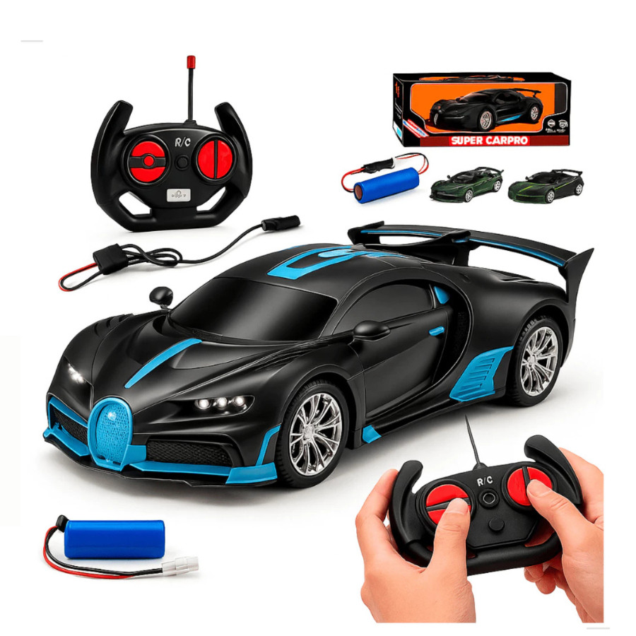 Carrinho de Controle Remoto Recarregável Com Farol Esportivo Competição Ferrari Lamborghini Bugatti Velocidade em Oferta na Shopee