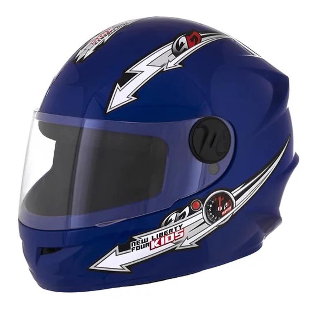 CAPACETE TORK  LIBERTY FOUR KIDS INFANTIL AZUL 54 em Oferta na Shopee