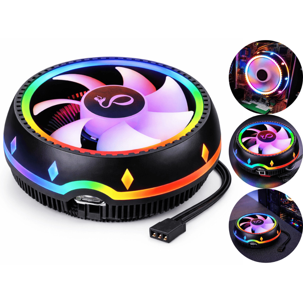Cooler P/ Processador Intel Amd Ryzen C/ Pasta Térmica Rgb