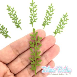 Galho de Folhas Delicado - De Feltro - Escolha a Cor Desejada em Oferta na Shopee