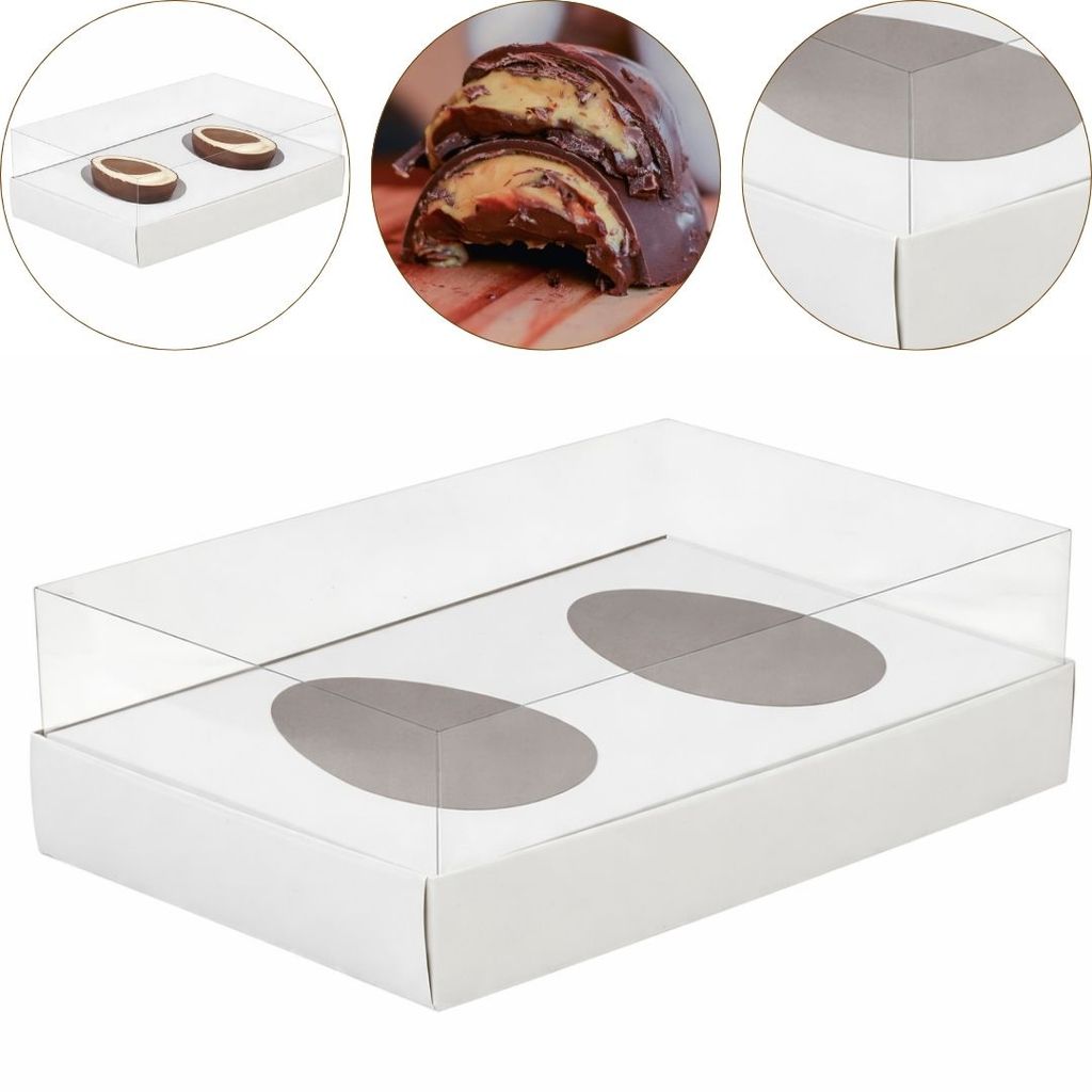 20 CAIXA P/ 2 OVOS 100/150G BRANCA 8421-01 (KX) PÁSCOA 2026 em Oferta na Shopee