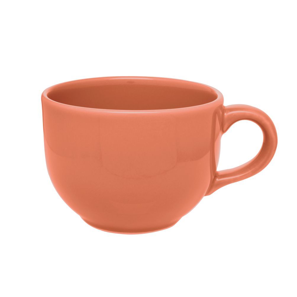 Caneca Jumbo 740mL Salmão Cerâmica Biona